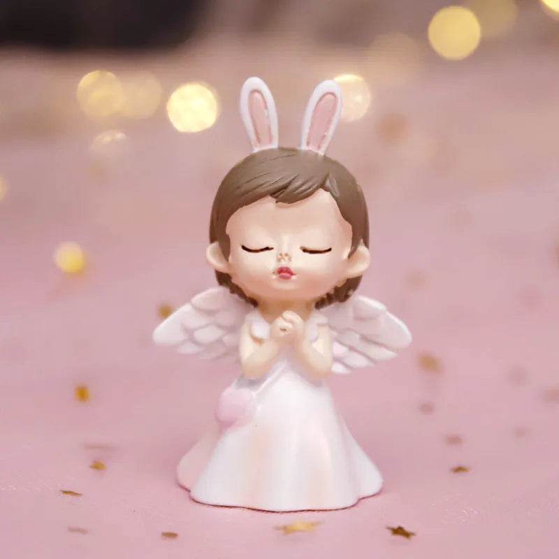 Angel wings star light in synthetic resin, Angel Wing Series, prayer or love style, bedside or decorative use
