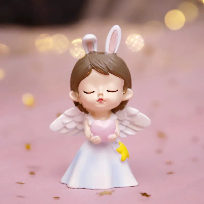 Angel wings star light in synthetic resin, Angel Wing Series, prayer or love style, bedside or decorative use