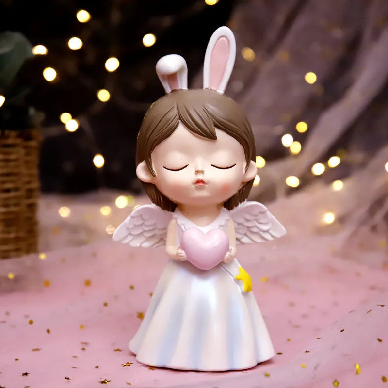 Angel wings star light in synthetic resin, Angel Wing Series, prayer or love style, bedside or decorative use