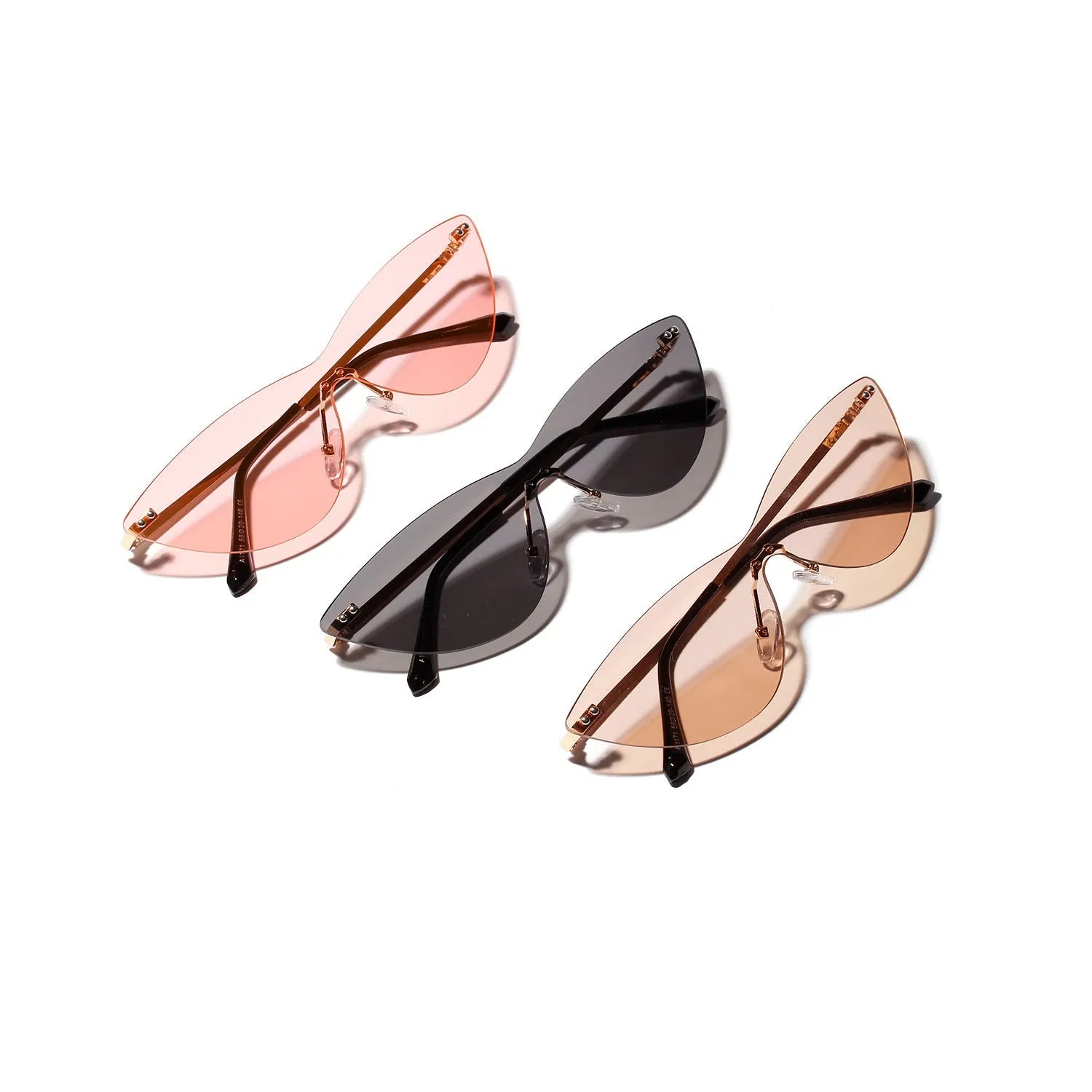 Brown vintage-style adult sunglasses with metal frame and UV400 lenses