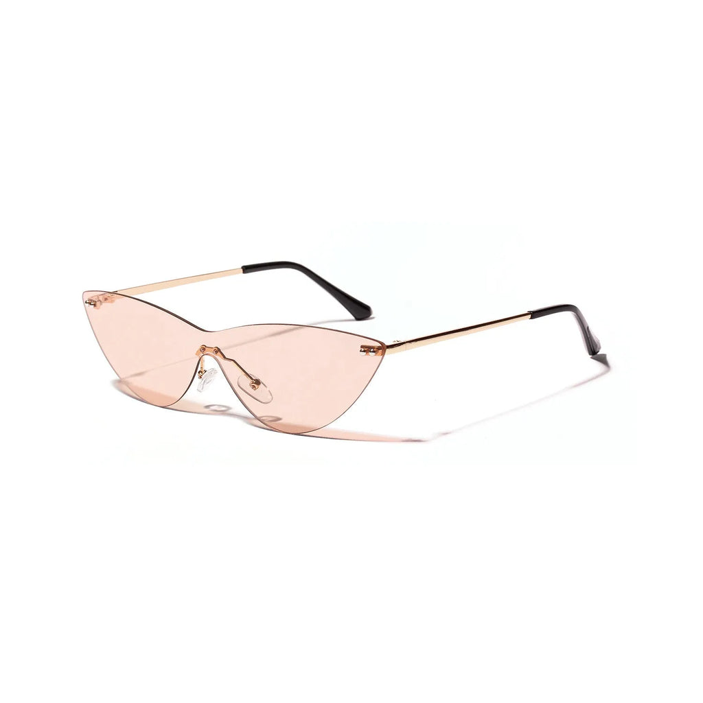 Brown vintage-style adult sunglasses with metal frame and UV400 lenses
