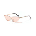 Brown vintage-style adult sunglasses with metal frame and UV400 lenses