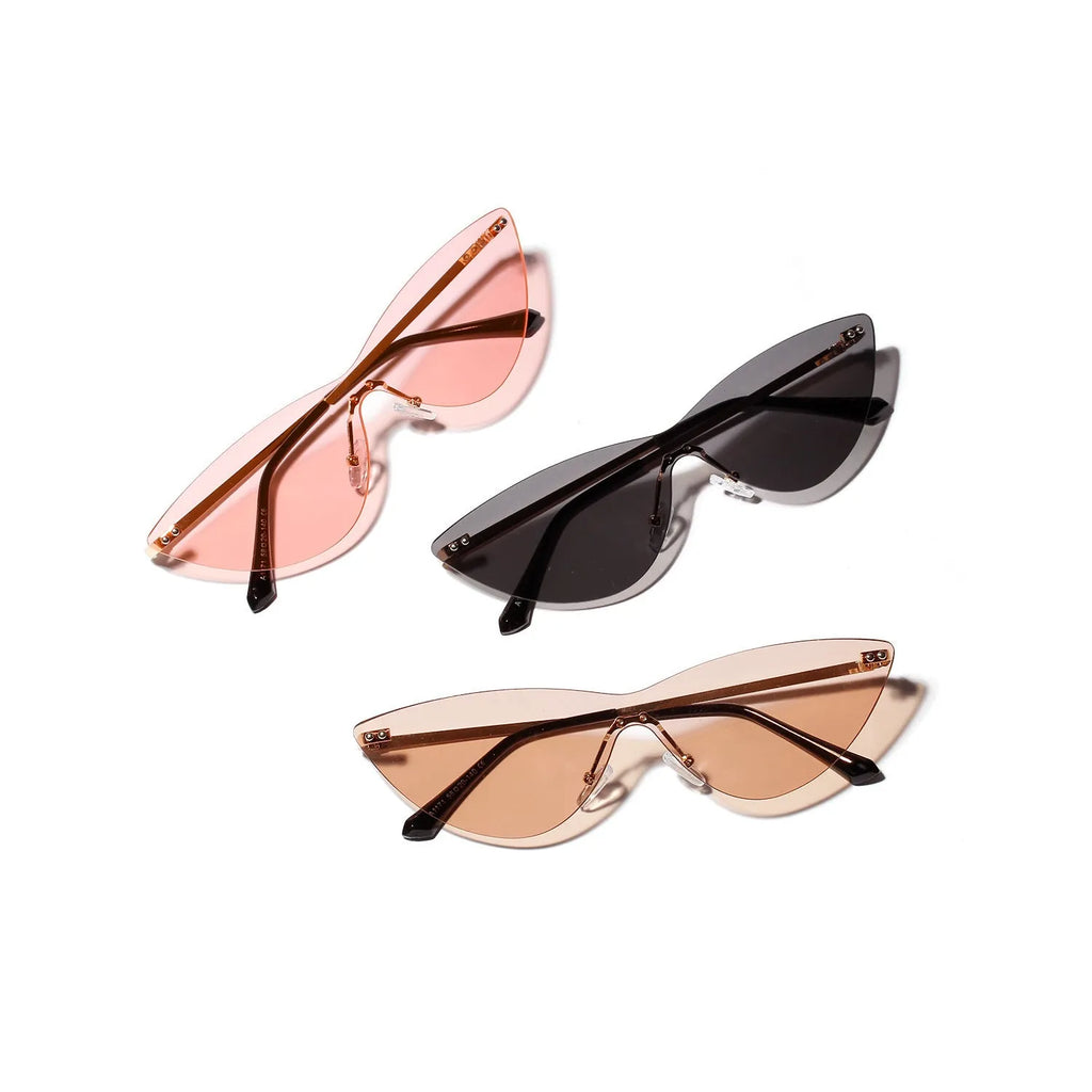 Brown vintage-style adult sunglasses with metal frame and UV400 lenses