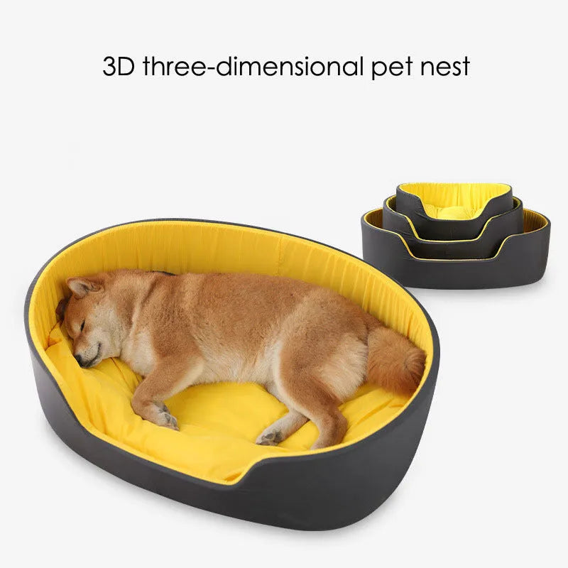 Washable cloth pet kennel in black or green available in three sizes for dogs and cats