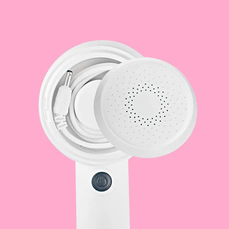 White rechargeable clothes shaver for removing bobbles from jerseys and knitwear fabrics