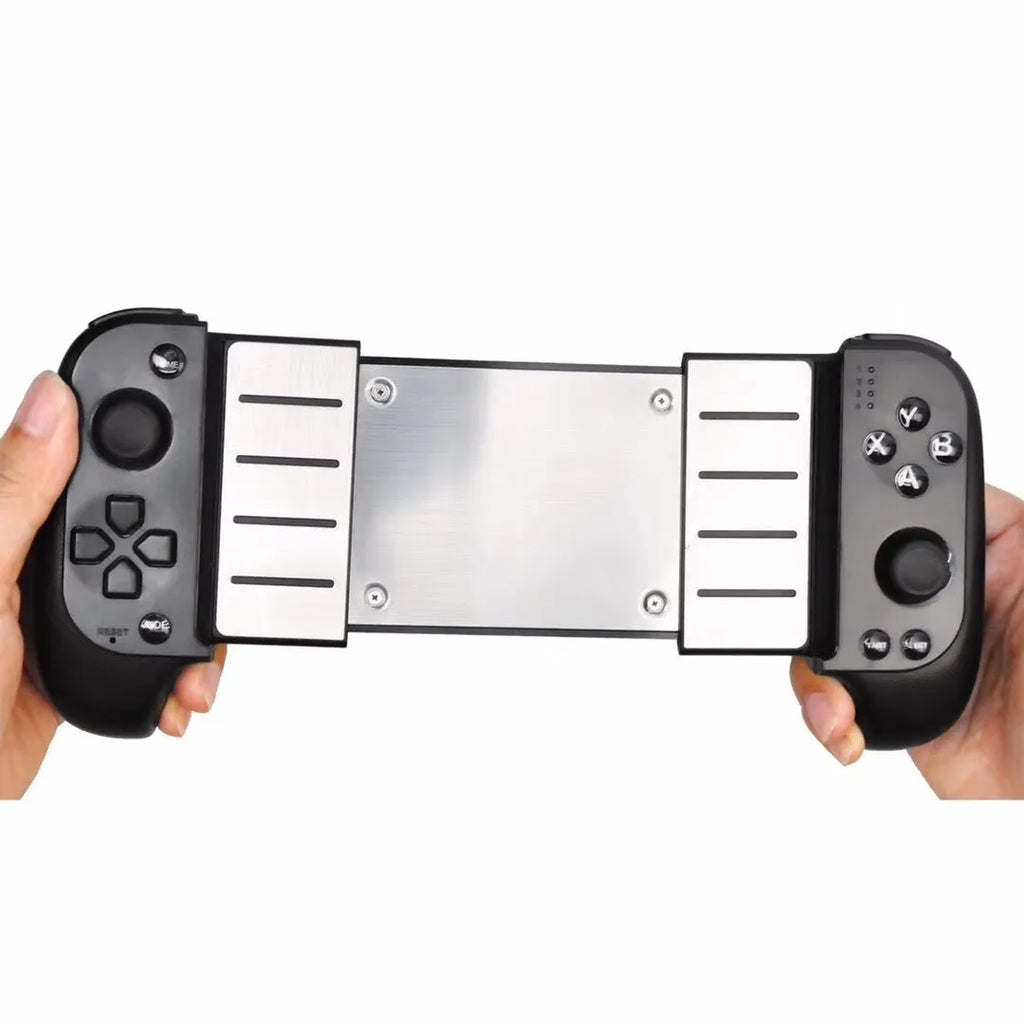 Wireless Bluetooth mobile phone game controller with telescopic extended handle in black colour