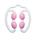 Purple and pink annular leg massage roller made from silicone fitness equipment