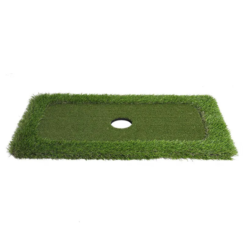 Green golf training mat made of PP grass and EVA in custom sizes for indoor practice