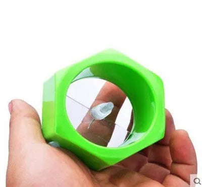 Yellow and green food-grade ABS plastic spiral vegetable cutter for slicing cucumbers