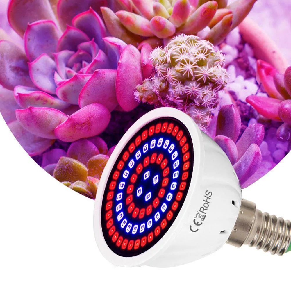 White 9W LED plant growth fill light with 80 beads for indoor potted plants.
