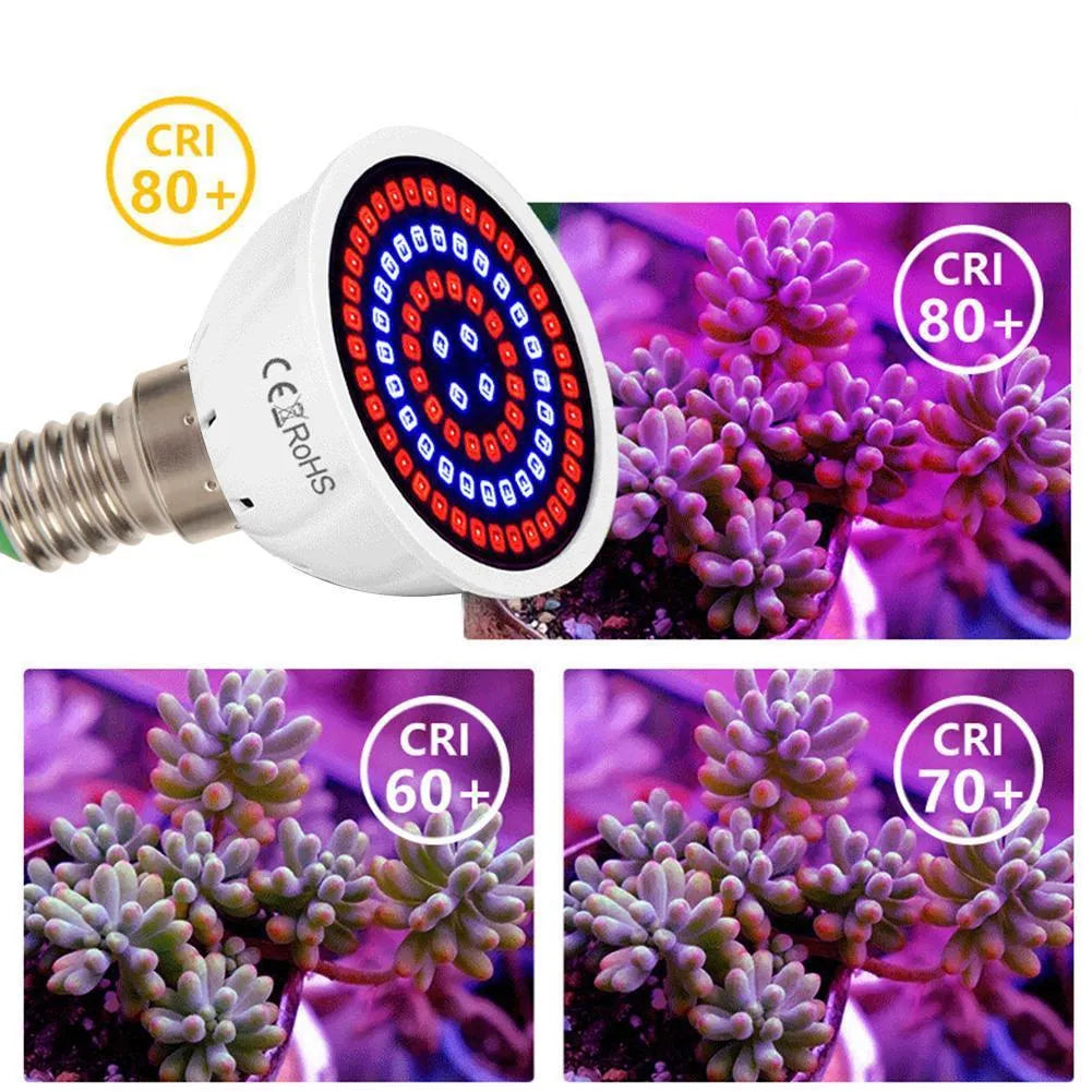 White 9W LED plant growth fill light with 80 beads for indoor potted plants.