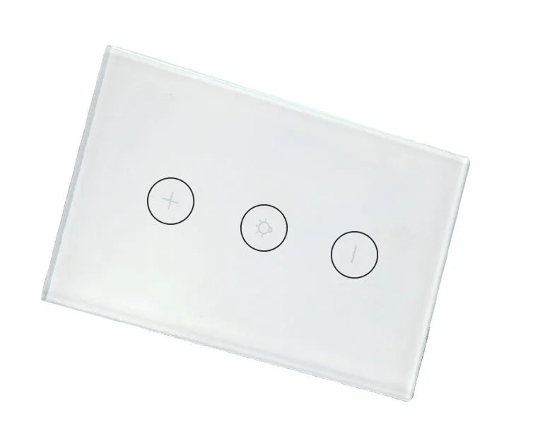 Black or white 120 type smart dimmer with tempered glass touch panel and WiFi/Alexa connectivity