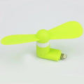 iPhone-compatible USB mini desk fan with rotary switch in multiple colours