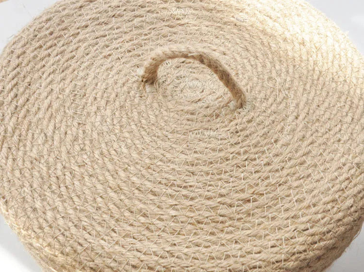 Japanese style linen fabric storage basket with dustproof cover for underwear organisation in three sizes