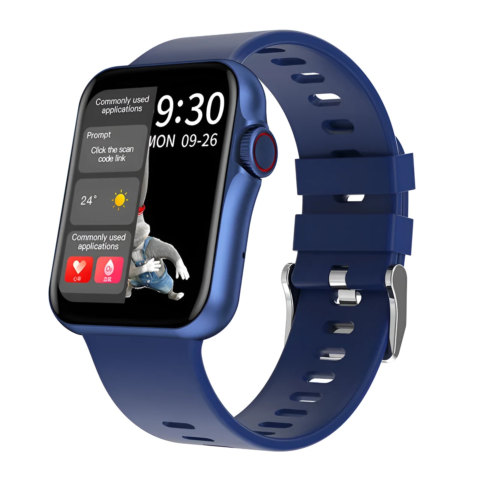 D06 color screen smart watch with liquid silicone strap showing split screen display and Bluetooth call interface