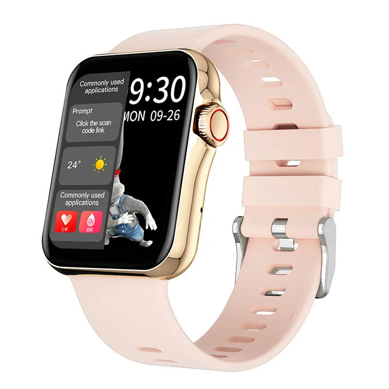 D06 color screen smart watch with liquid silicone strap showing split screen display and Bluetooth call interface