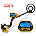 GC1028 professional metal detector in black and yellow with LCD display and waterproof search coil