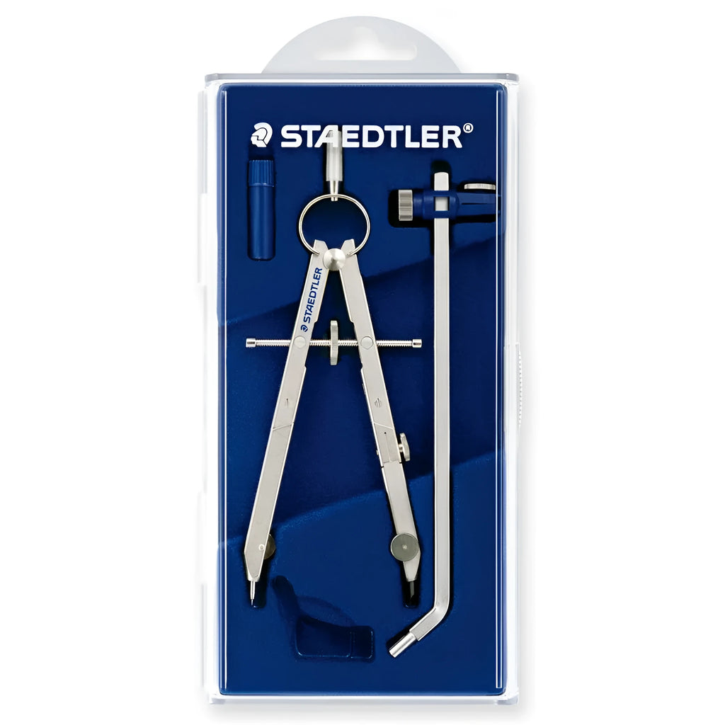 STAEDTLER steel precision car compass with telescopic rod extended for technical drawing
