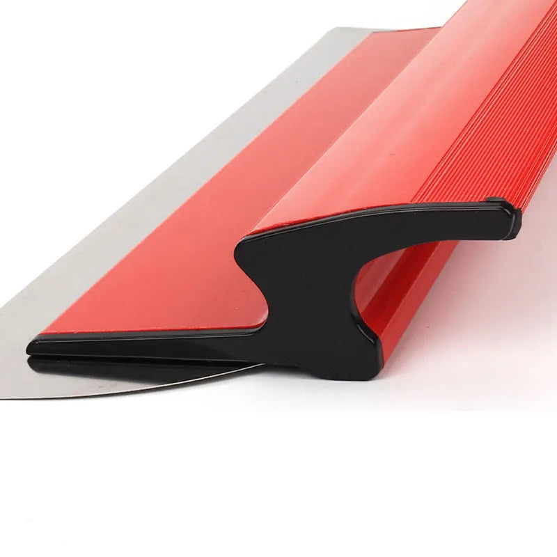 Grey 40cm leveling scraper tool with 0.2mm blade thickness for putty and wallpaper application