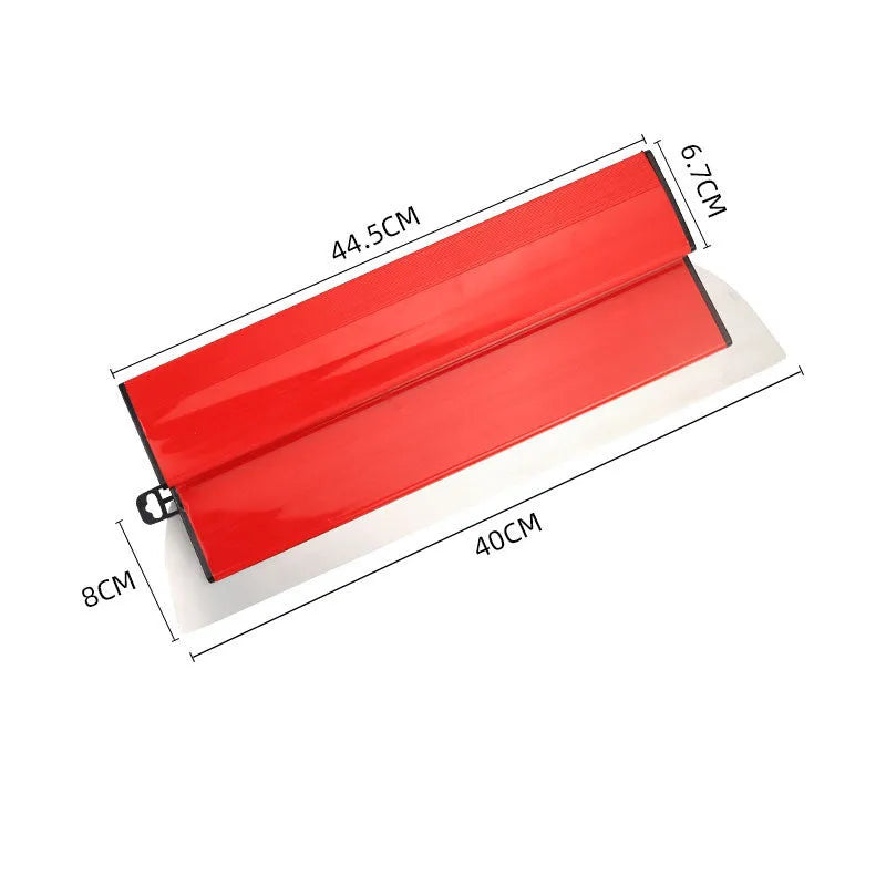Grey 40cm leveling scraper tool with 0.2mm blade thickness for putty and wallpaper application