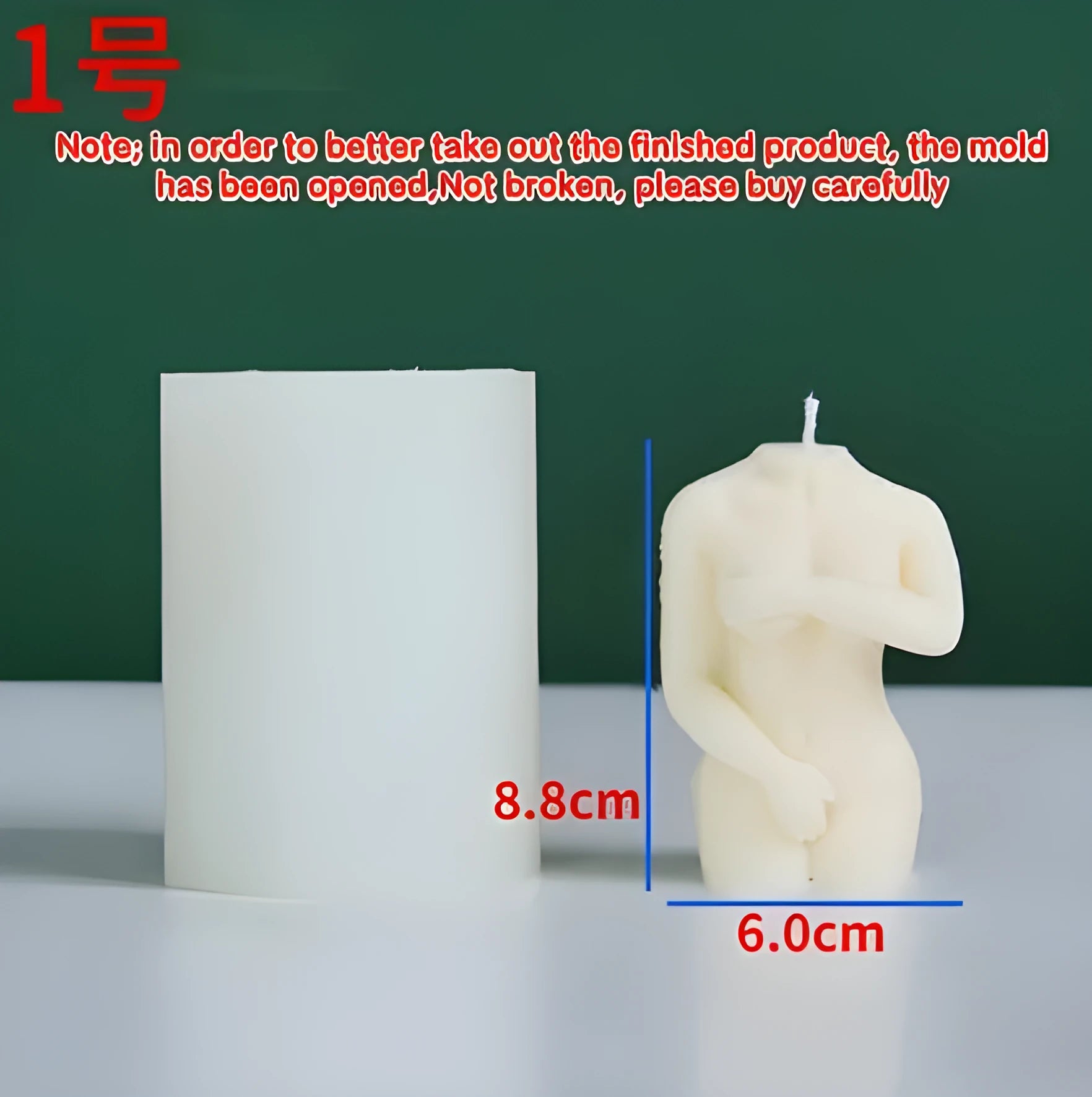 Silicone mould for making detailed nude female body shaped candles in three Shy Female designs