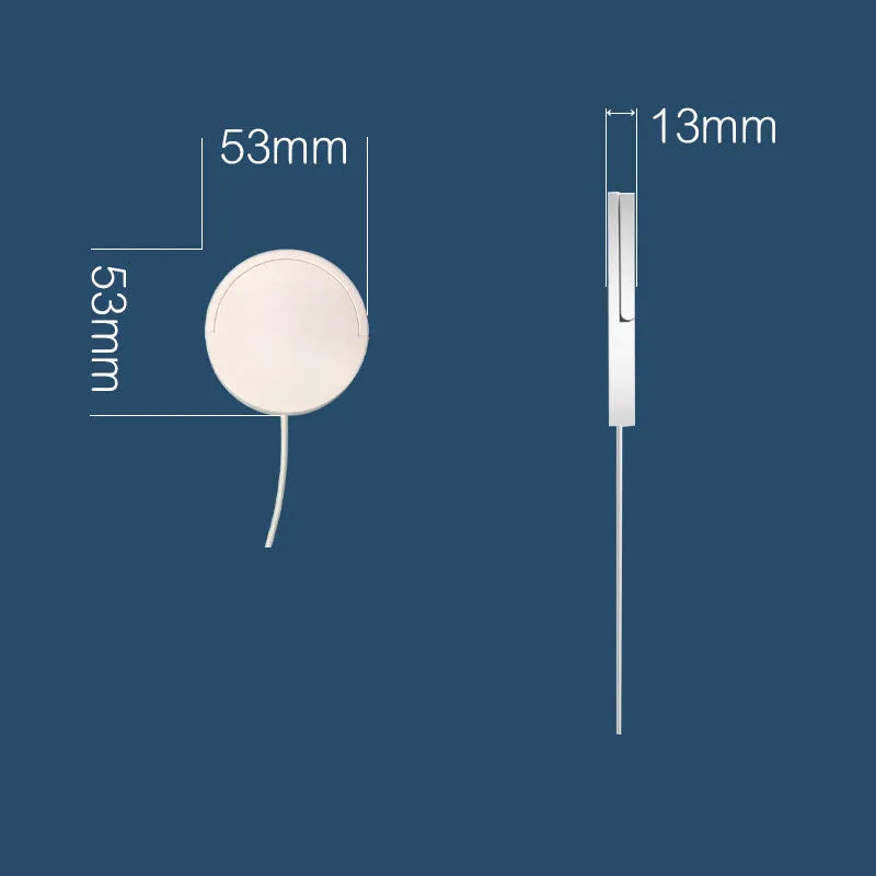 Black and white mobile phone wireless charging bracket with magnetic design and Type-C connector