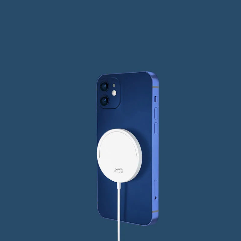 Black and white mobile phone wireless charging bracket with magnetic design and Type-C connector