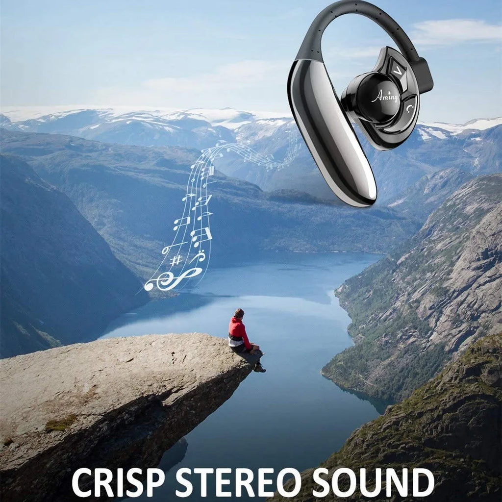 Emini UFO Painless Bluetooth Headset hanging ear type single ear Bluetooth 5.0 in Gun Black or Gold