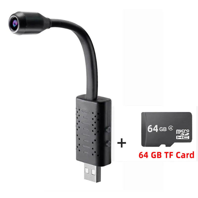 U21 compact wireless security camera with integrated USB monitor on a table