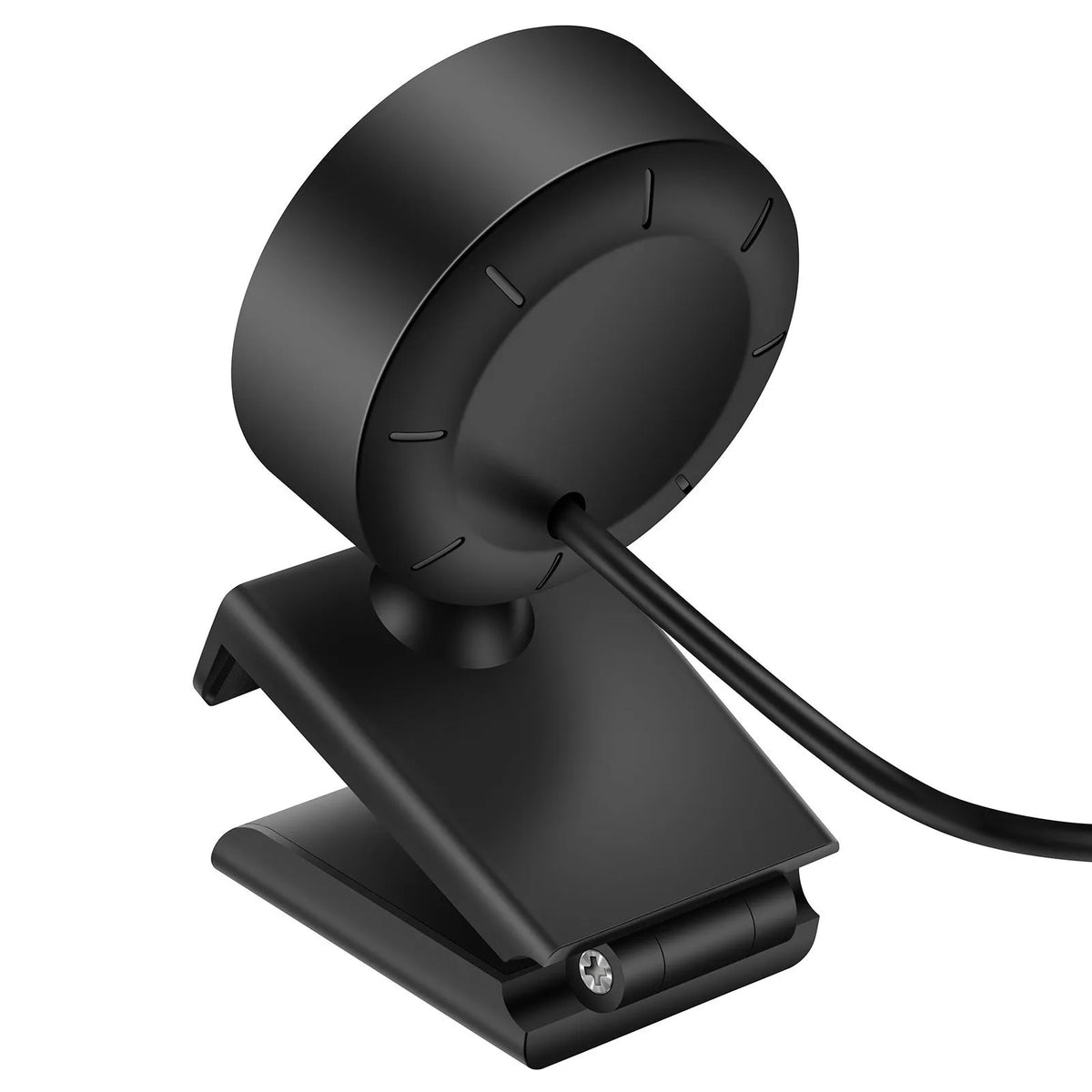 USB computer webcam with built-in LED ring light and microphone for streaming and video calls.