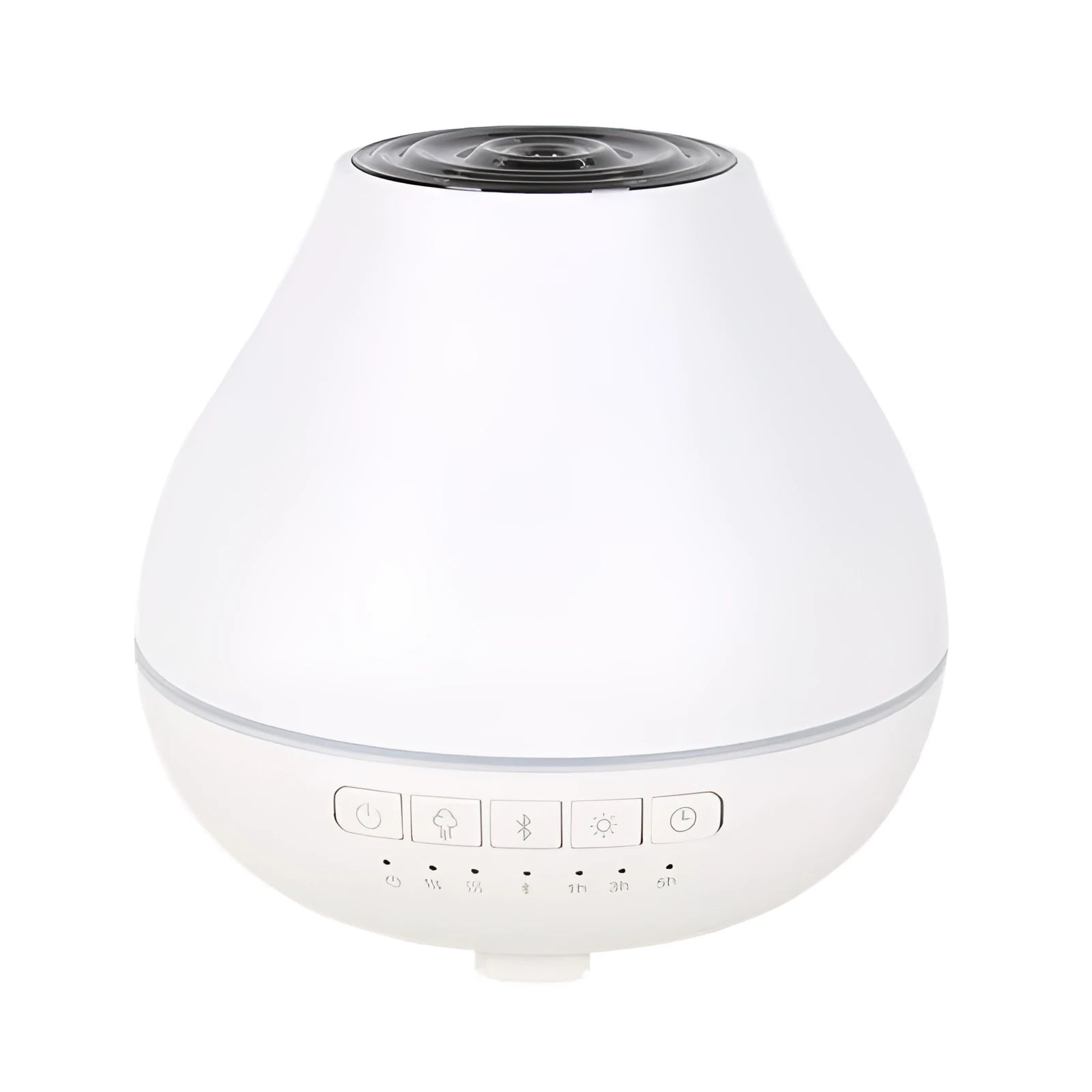 Round white Bluetooth humidifier aroma diffuser with night light and water tank