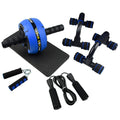 Resistance bands with abdominal fitness equipment and push-up bar in various colours