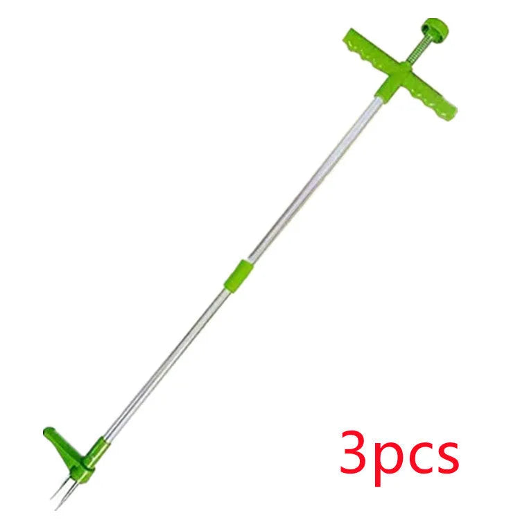 Manual aluminium and plastic garden weeding and digging tool, 50cm long.
