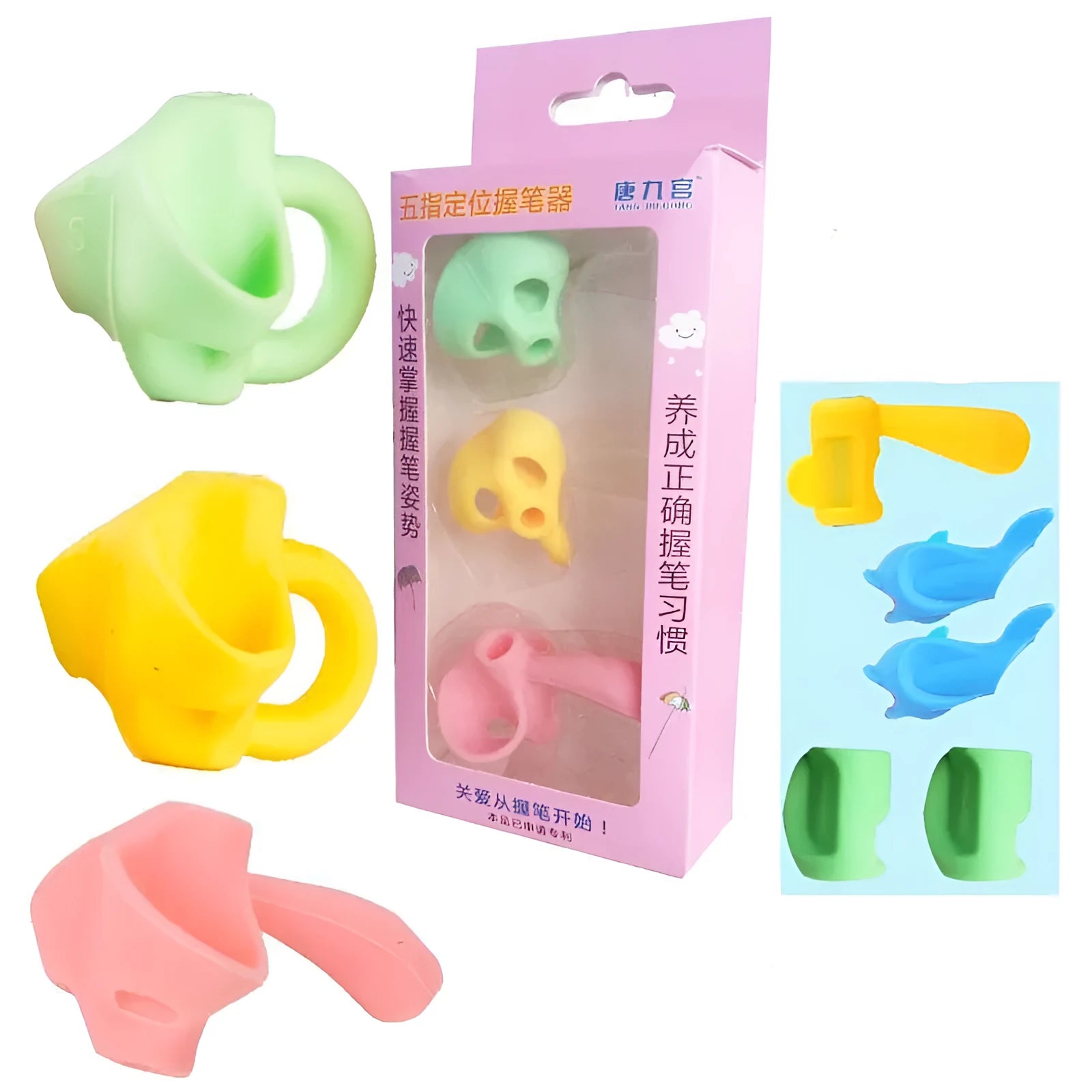 Children's pen holder orthosis writing aid for correct pencil grip training in boys and girls models