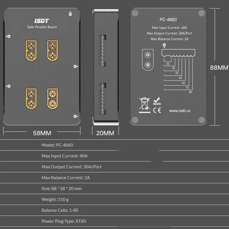 Astor parallel charging board for aircraft electric toys with grey colour classification