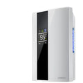 White compact dehumidifier with 2.2L water tank and electronic control panel