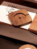 LZL walnut solid wood magnetic wireless charger bracket base on desktop