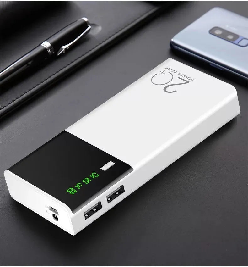 Black rice design 20000mAh power bank portable charger with aluminium shell battery