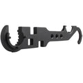 Black all-steel combination wrench for AR15 and M4 rifle maintenance on a plain background.