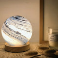 Girl heart Nordic style bedside table lamp with USB connection and glass shade