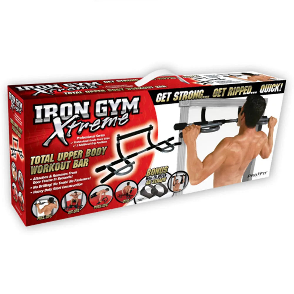 Black steel pull-up bar fitness equipment with 92.5cm width for indoor strength training