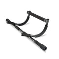 Black steel pull-up bar fitness equipment with 92.5cm width for indoor strength training
