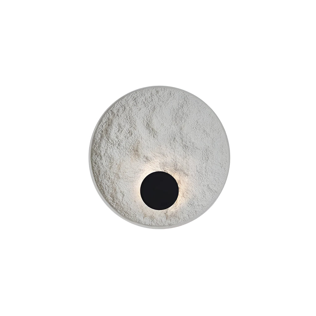 Modern white iron wall lamp shown in 300mm and 500mm size options for bedside lighting.