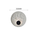 Modern white iron wall lamp shown in 300mm and 500mm size options for bedside lighting.