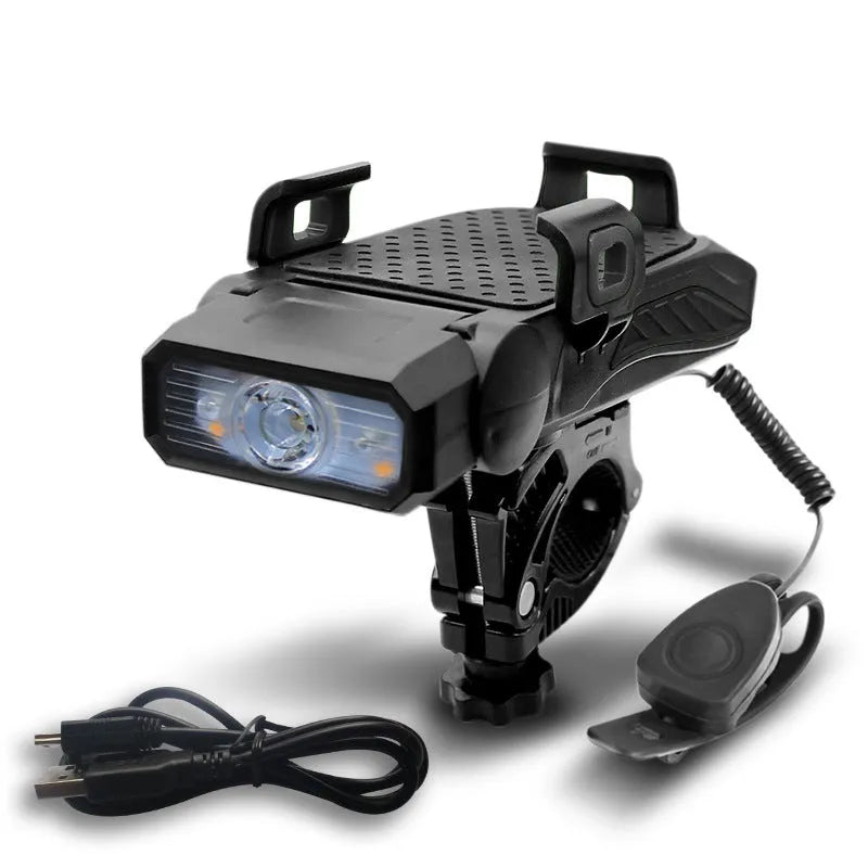 Rechargeable bicycle light in single or double lamp style with colour options.