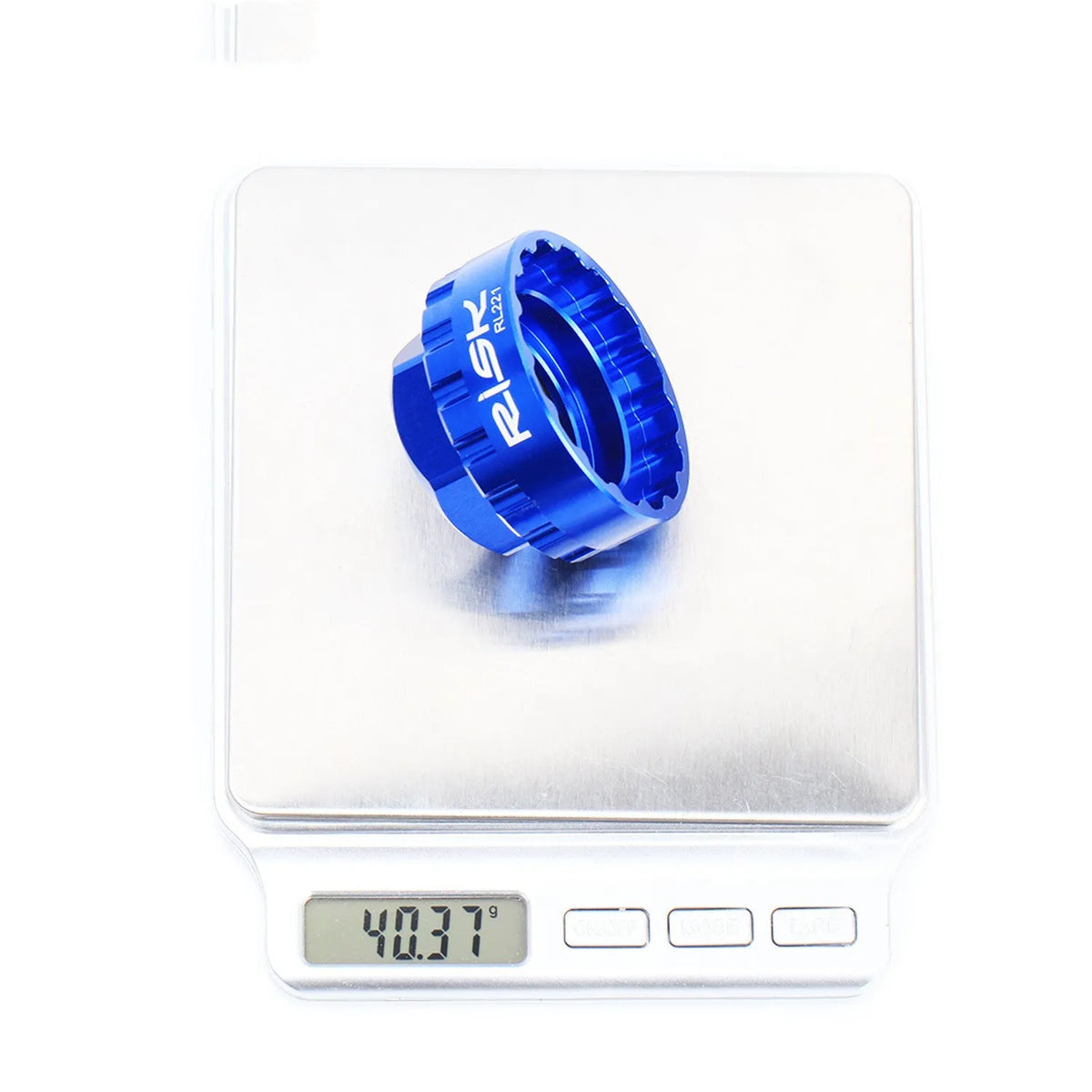 Blue aluminium alloy 12-speed direct mount disc removal wrench for bicycle brake systems