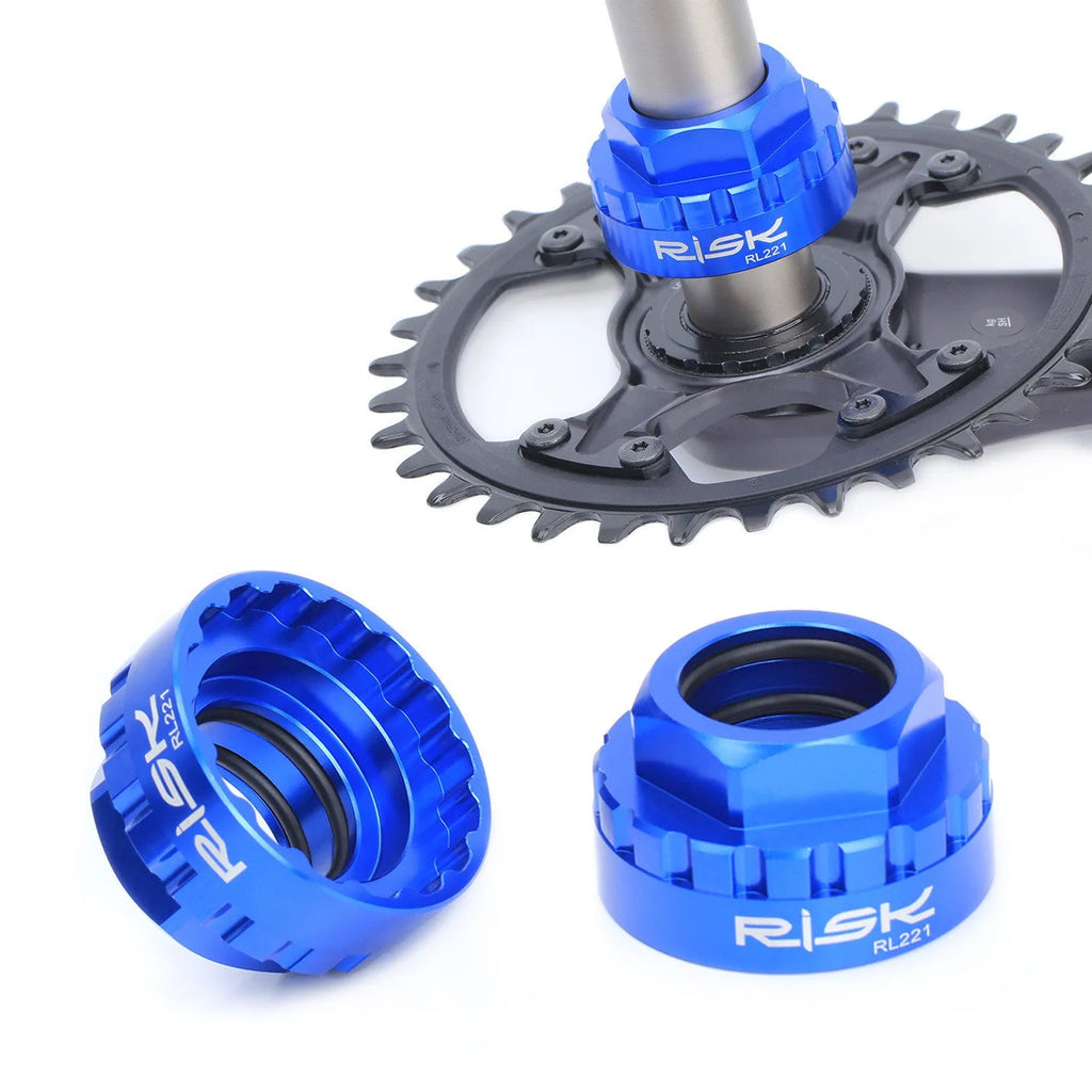 Blue aluminium alloy 12-speed direct mount disc removal wrench for bicycle brake systems