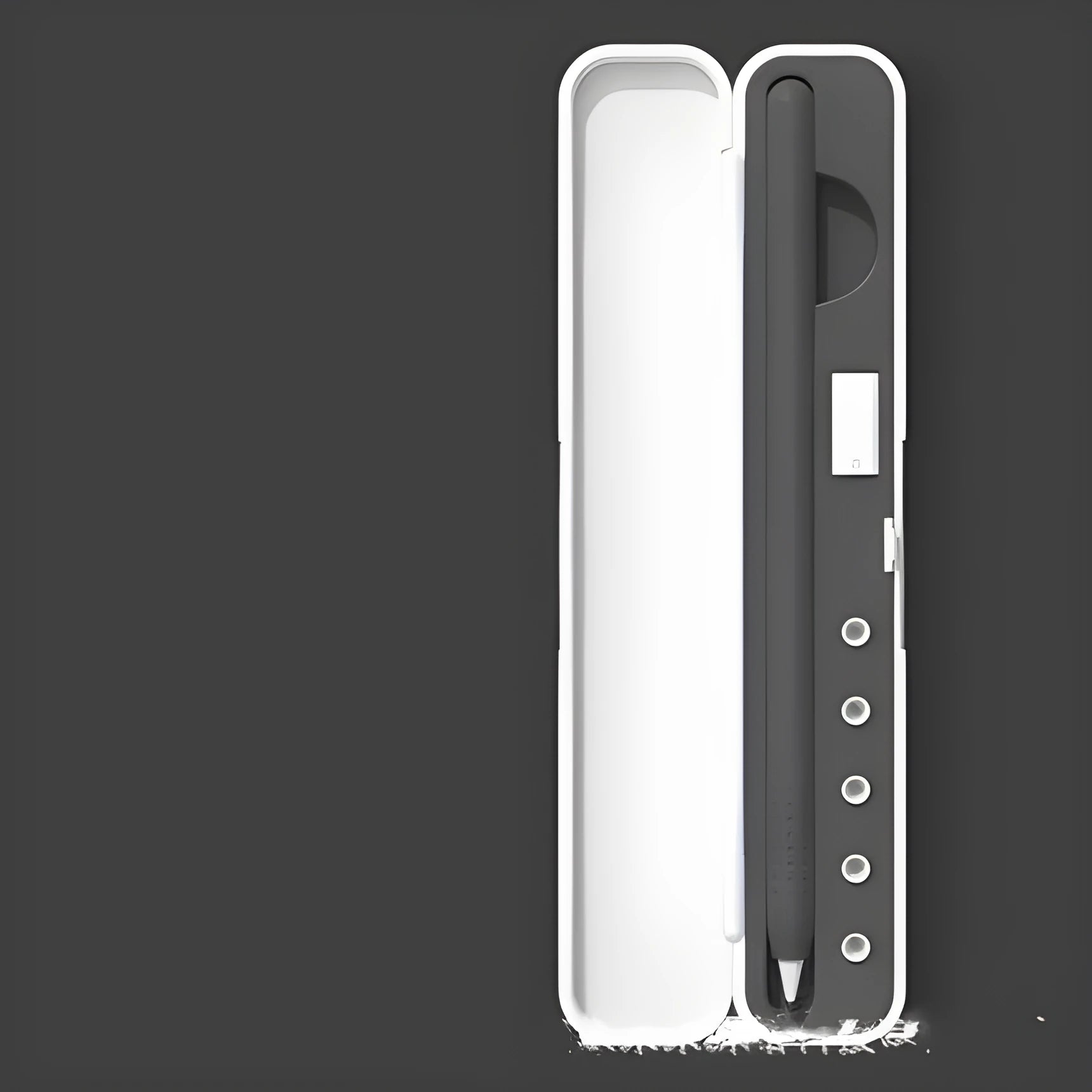 Hard protective case for Apple Pencil 1st and 2nd Generation with accessory compartment