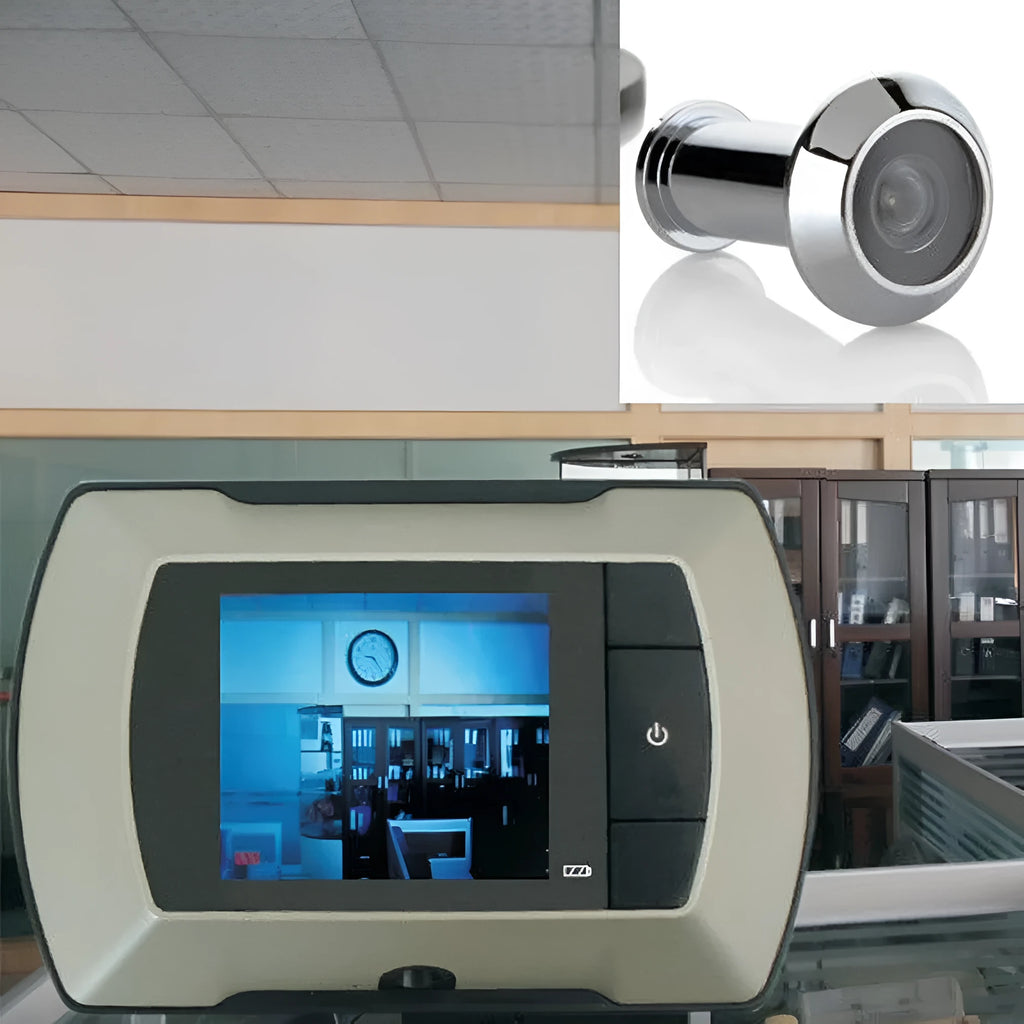 LCD digital door peephole monitor with indoor display unit and outdoor camera for anti-theft doors