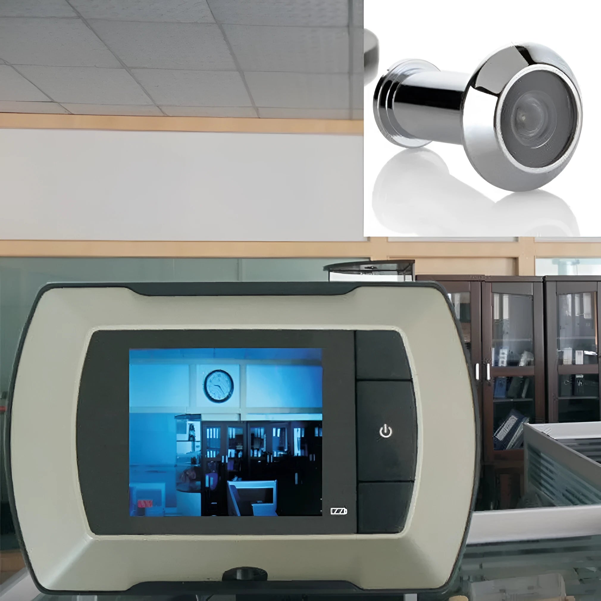 LCD digital door peephole monitor with indoor display unit and outdoor camera for anti-theft doors